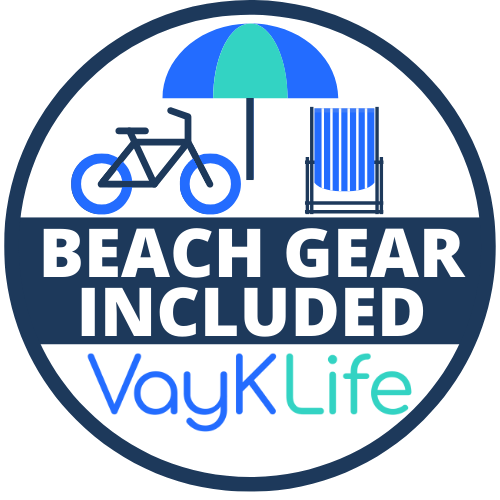 VayKLife logo that says Beach Gear Included 